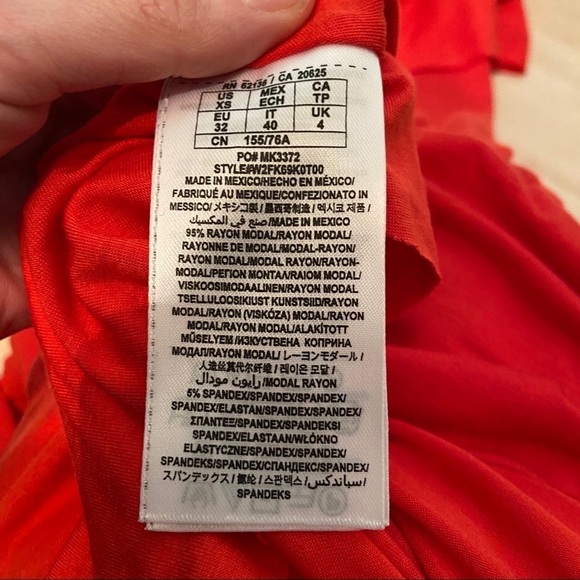 Guess women’s red ruffled sun dress in size  x-small - Picture 6 of 7